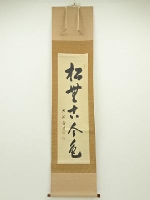 大徳寺小田雪窓筆　「松無古今色」一行書　肉筆紙本掛軸